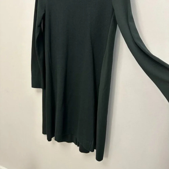 COS Wool Cotton Blend A-Line Long Sleeve Shift Jersey Dress Wool Panel Green M - Picture 6 of 16